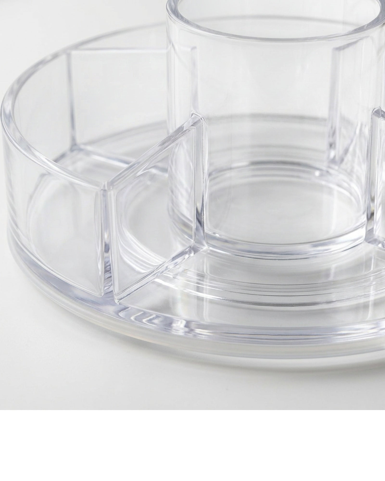 Wdkfb Four Compartment Rotating Acrylic Carousel Clear - Detail view
