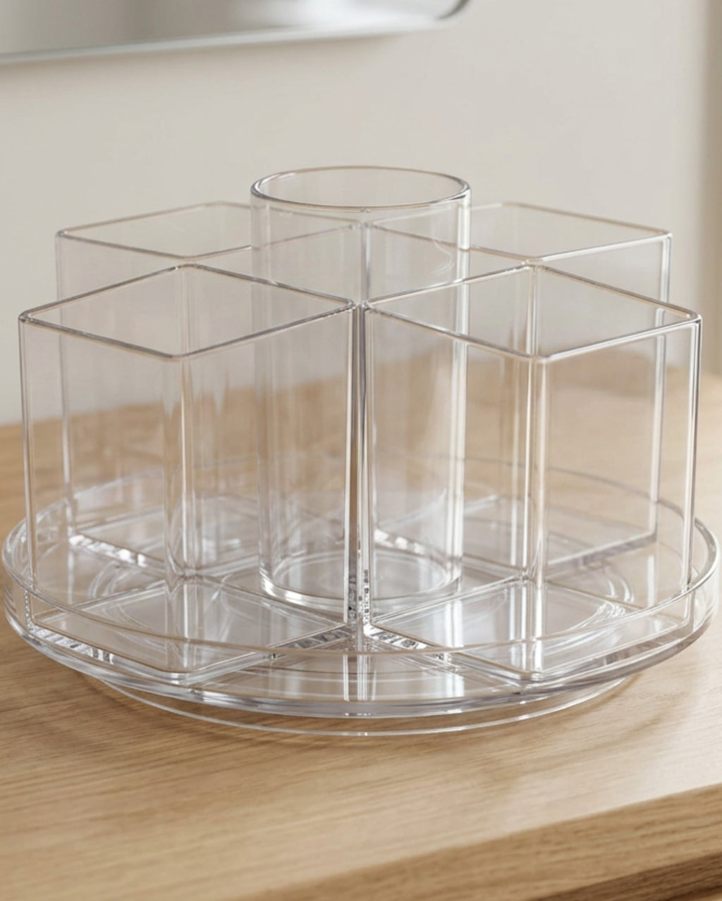 Wdkfb Four Compartment Rotating Acrylic Carousel Clear - Lifestyle view