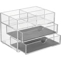 Wdkfb Two Drawer Four Section Acrylic Organizer Clear Smoke - Product view